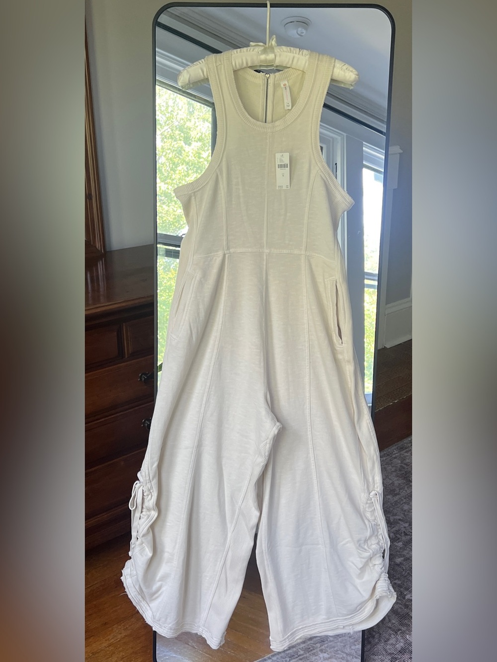 NWT Anthropologie Daily Practice Ivory Wide-Leg Jumpsuit M